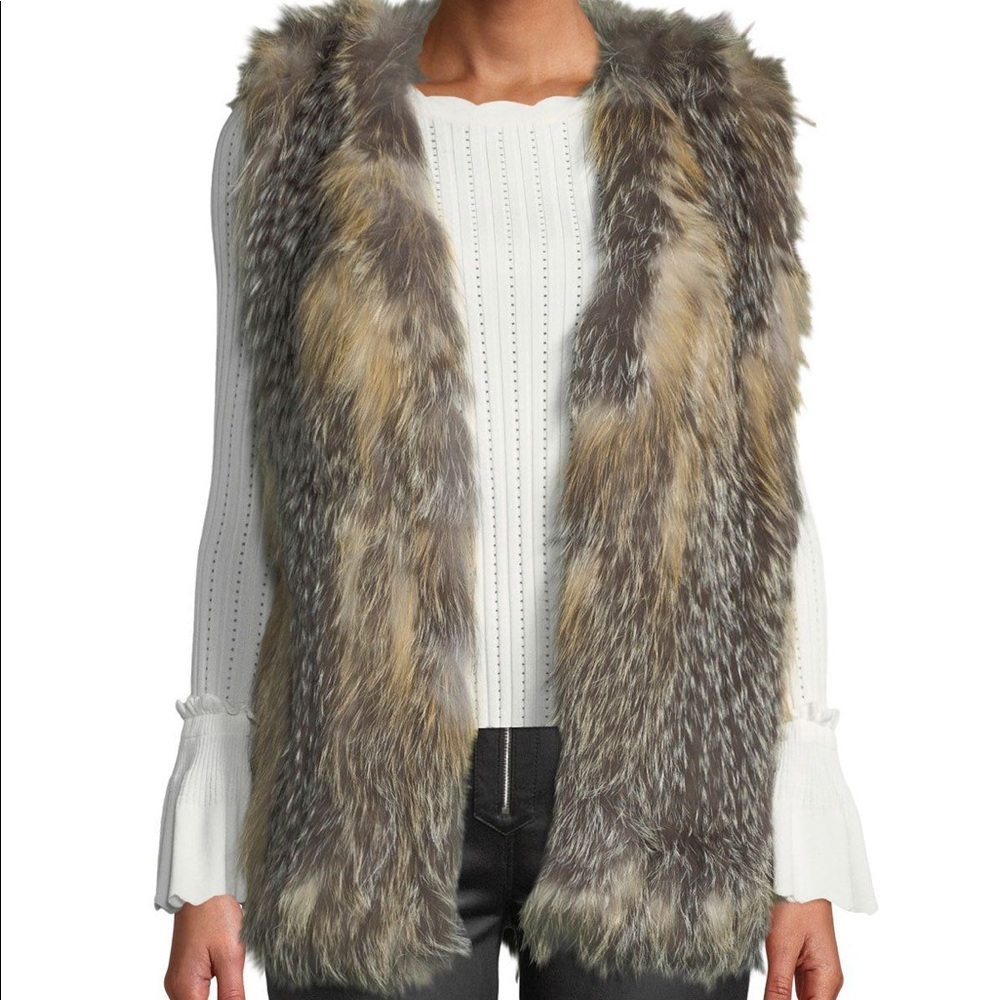 La Fiorentina Authentic Fox Fur Vest NWT